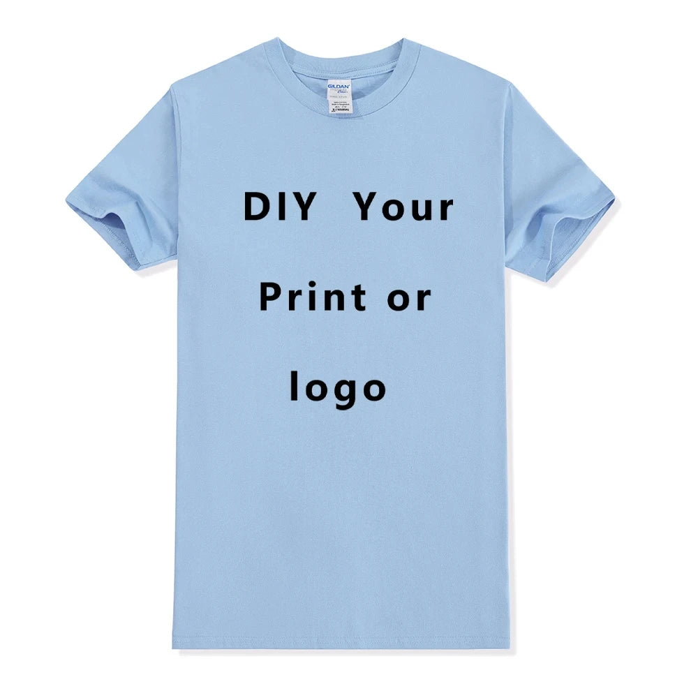 Diy Custom T Shirt Make Your Design Logo Text Men Women Print Original Design Gifts Tshirt EU Size 100% Cotton