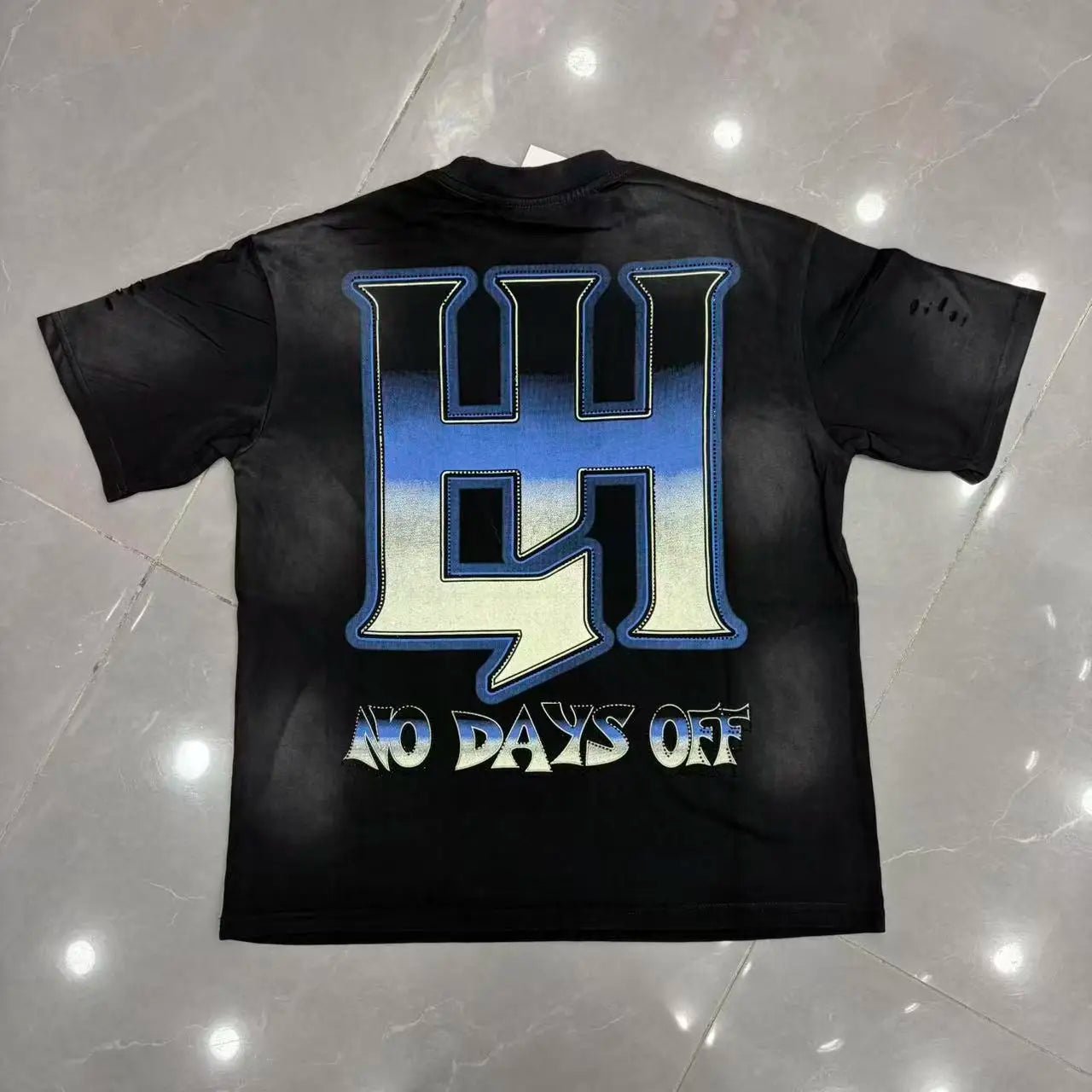 New fashion brand LIFE HUSTLERS Y2K hot stamping hole Men Women T-shirt Streetwear 100% Cotton Loose Round Neck Top Tees