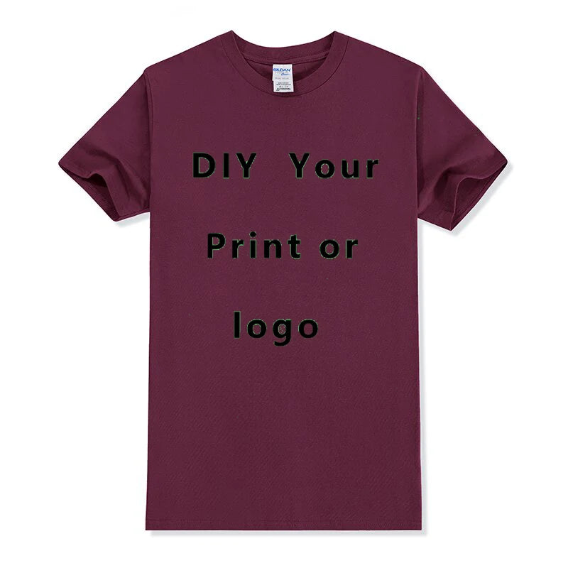 Diy Custom T Shirt Make Your Design Logo Text Men Women Print Original Design Gifts Tshirt EU Size 100% Cotton