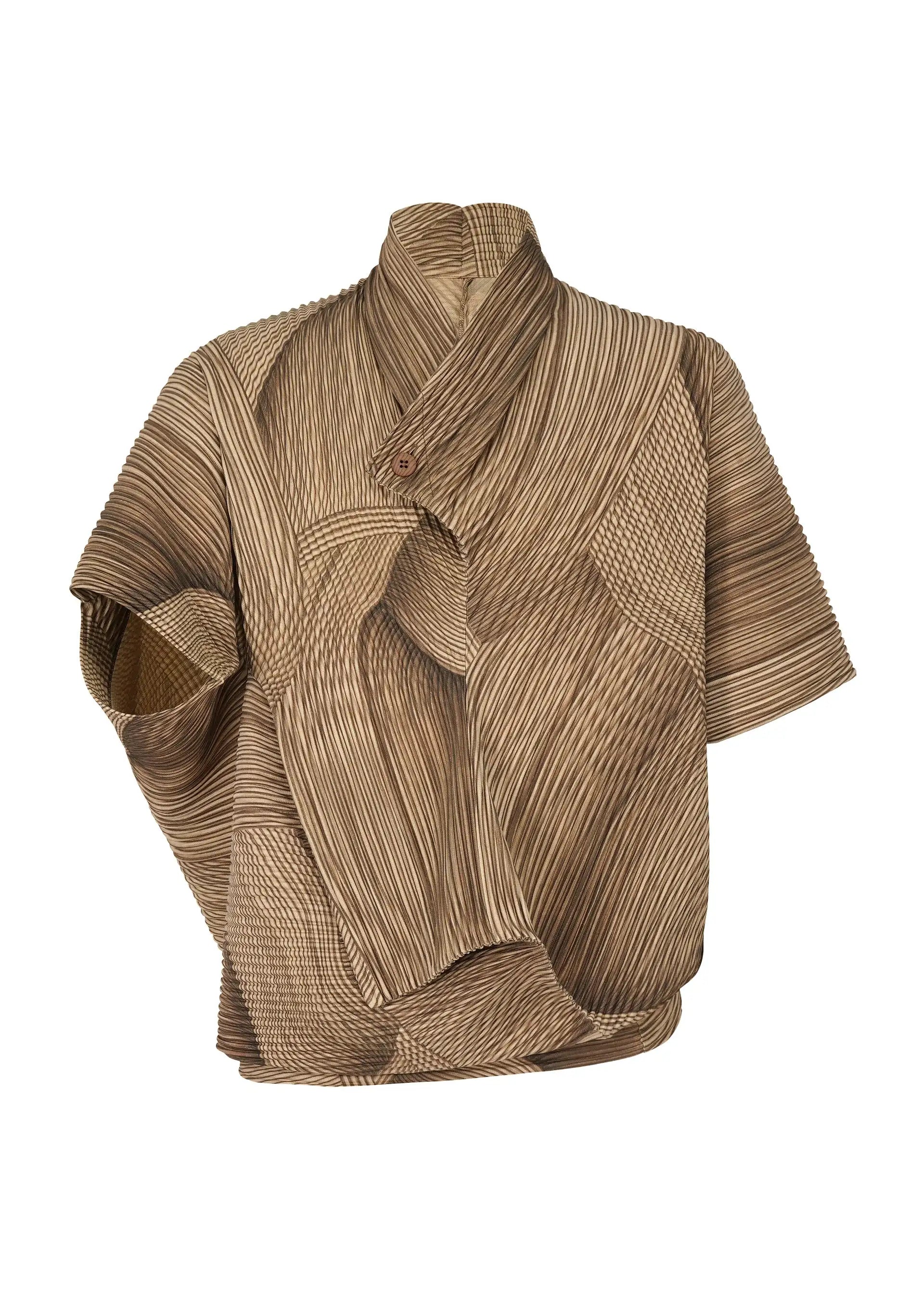YUDX Miyake Pleated Men's Jacket Solid Color Irregular Top Short Sleeve One Button Design 2024 Autumn New