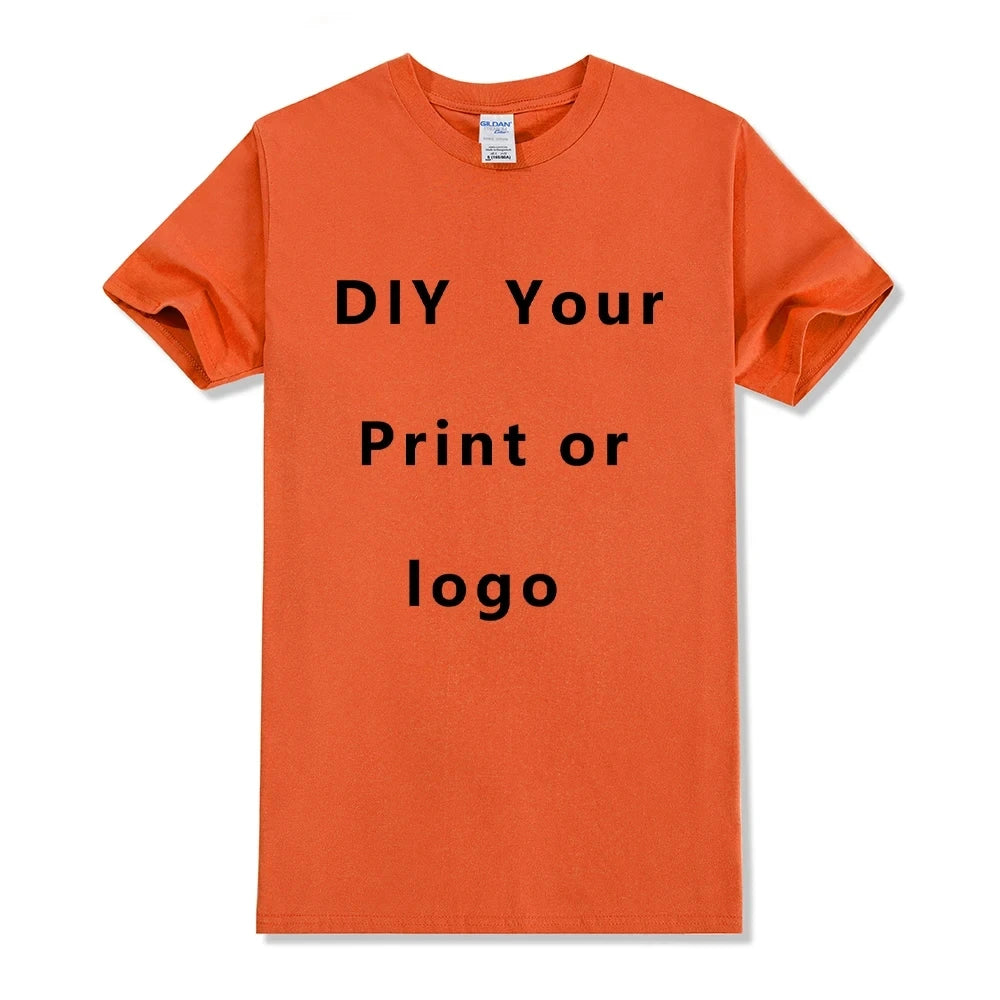 Diy Custom T Shirt Make Your Design Logo Text Men Women Print Original Design Gifts Tshirt EU Size 100% Cotton