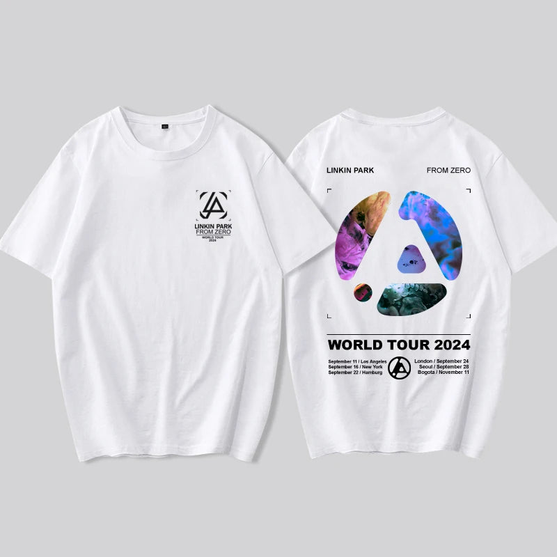 2025 Linkin Park From Zero New Album Tour Surrounding Women Plus Size Short Sleeve T-shirt Rock Fan Support T-shirt Clothing