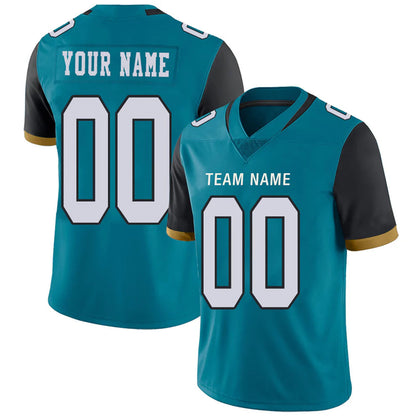 Custom J.Jaguars Teal Personalized Design Your Own Name and Number for Men Women Youth Footbal Jerseys
