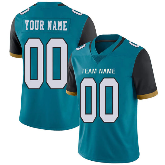 Custom J.Jaguars Teal Personalized Design Your Own Name and Number for Men Women Youth Footbal Jerseys