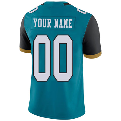 Custom J.Jaguars Teal Personalized Design Your Own Name and Number for Men Women Youth Footbal Jerseys