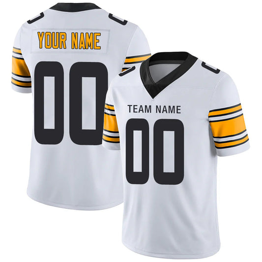 Custom P.Steelers White Personalized Design Your Own Name and Number for Men Women Youth Footbal Jerseys