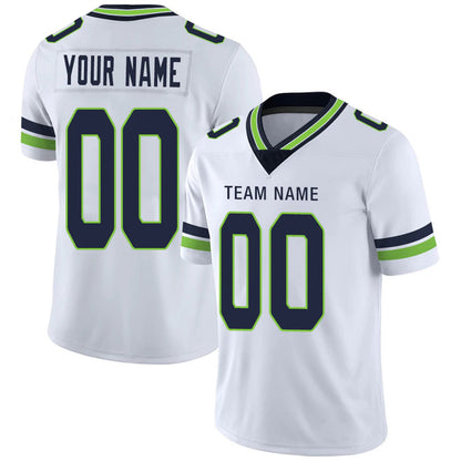 Custom S.Seahawks White Personalized Design Your Own Name and Number for Men Women Youth Footbal Jerseys