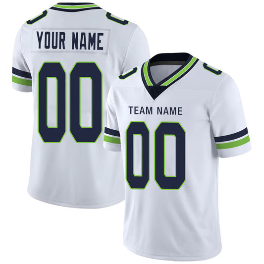 Custom S.Seahawks White Personalized Design Your Own Name and Number for Men Women Youth Footbal Jerseys