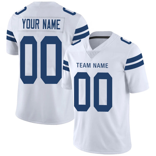 Custom IN.Colts White Personalized Design Your Own Name and Number for Men Women Youth Footbal Jerseys